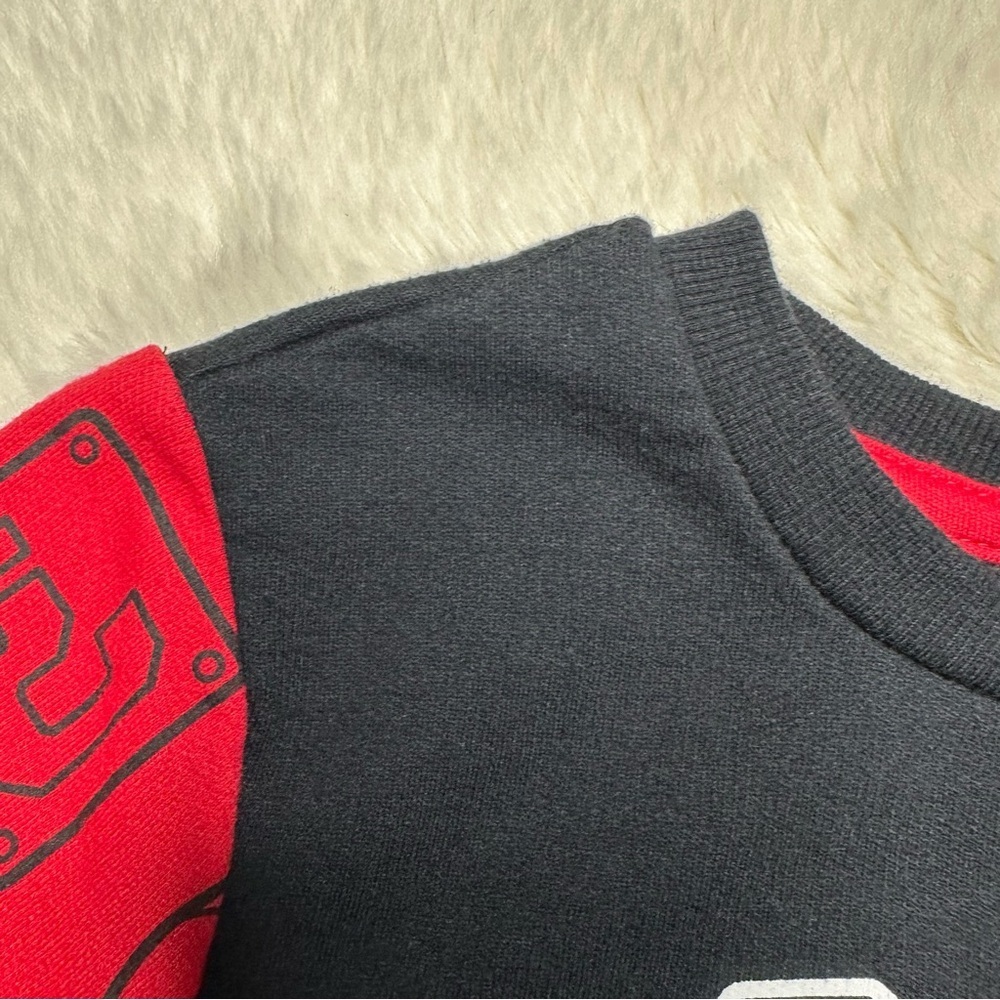 Nintendo Super Mario Sweatshirt Black & Red Size 5 - Picture 6 of 16